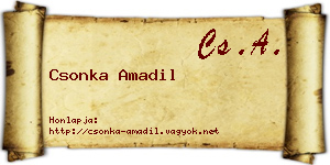 Csonka Amadil névjegykártya